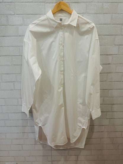 TOTEME LS Cotton Poplin Midi Shirt Dress / S-EU36