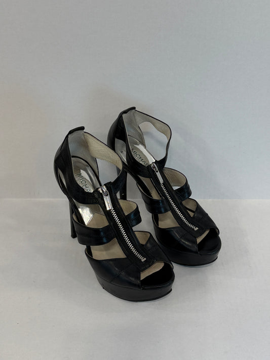 MICHAEL MICHAEL KORS Berkley Platform Sandals Front Zipper/US8