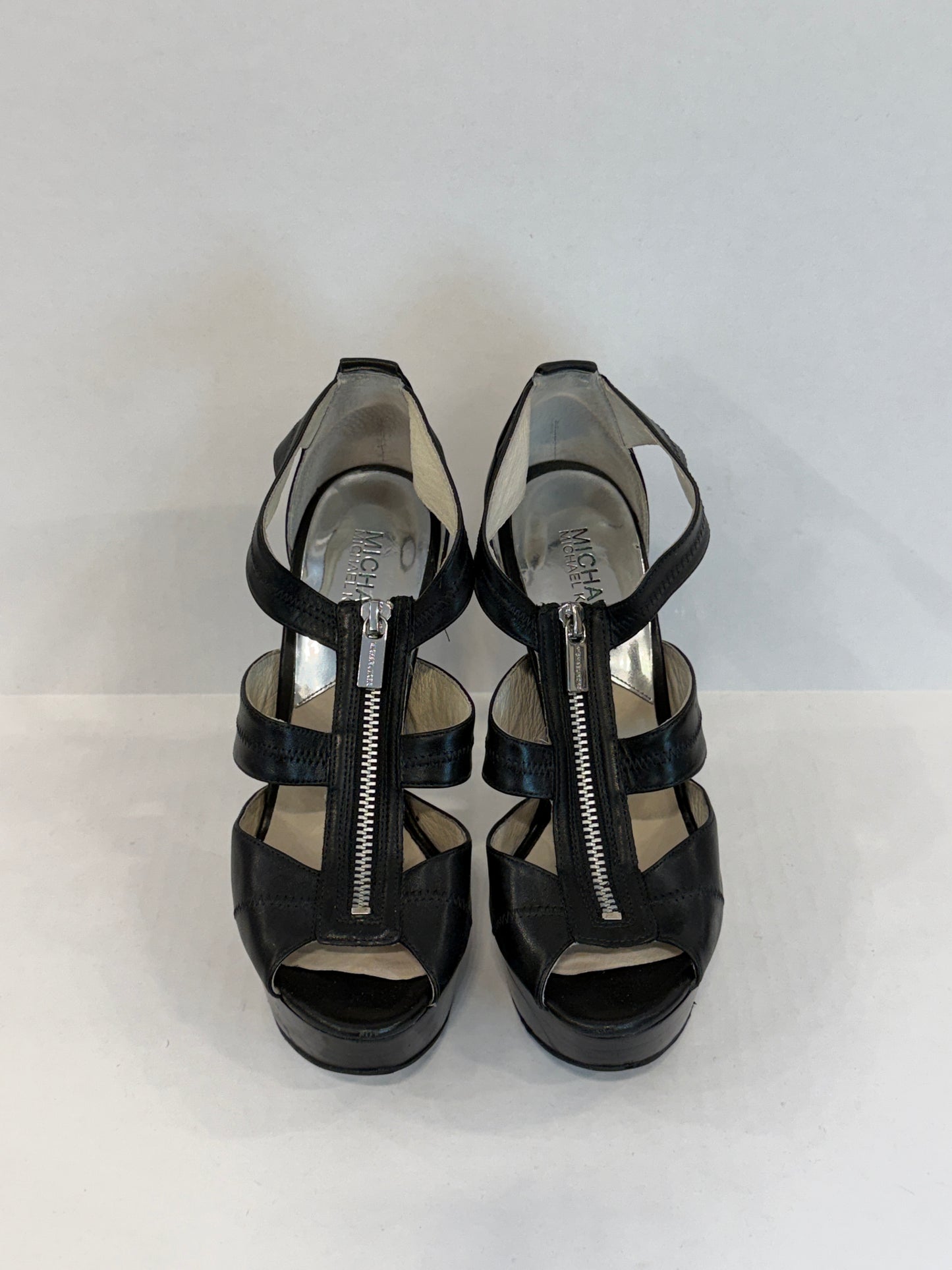 MICHAEL MICHAEL KORS Berkley Platform Sandals Front Zipper/US8