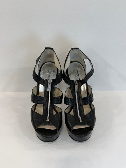 MICHAEL MICHAEL KORS Berkley Platform Sandals Front Zipper/US8