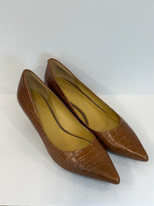 NINE WEST NWT Leather Kitty Heels Pumps/US11-EU 42