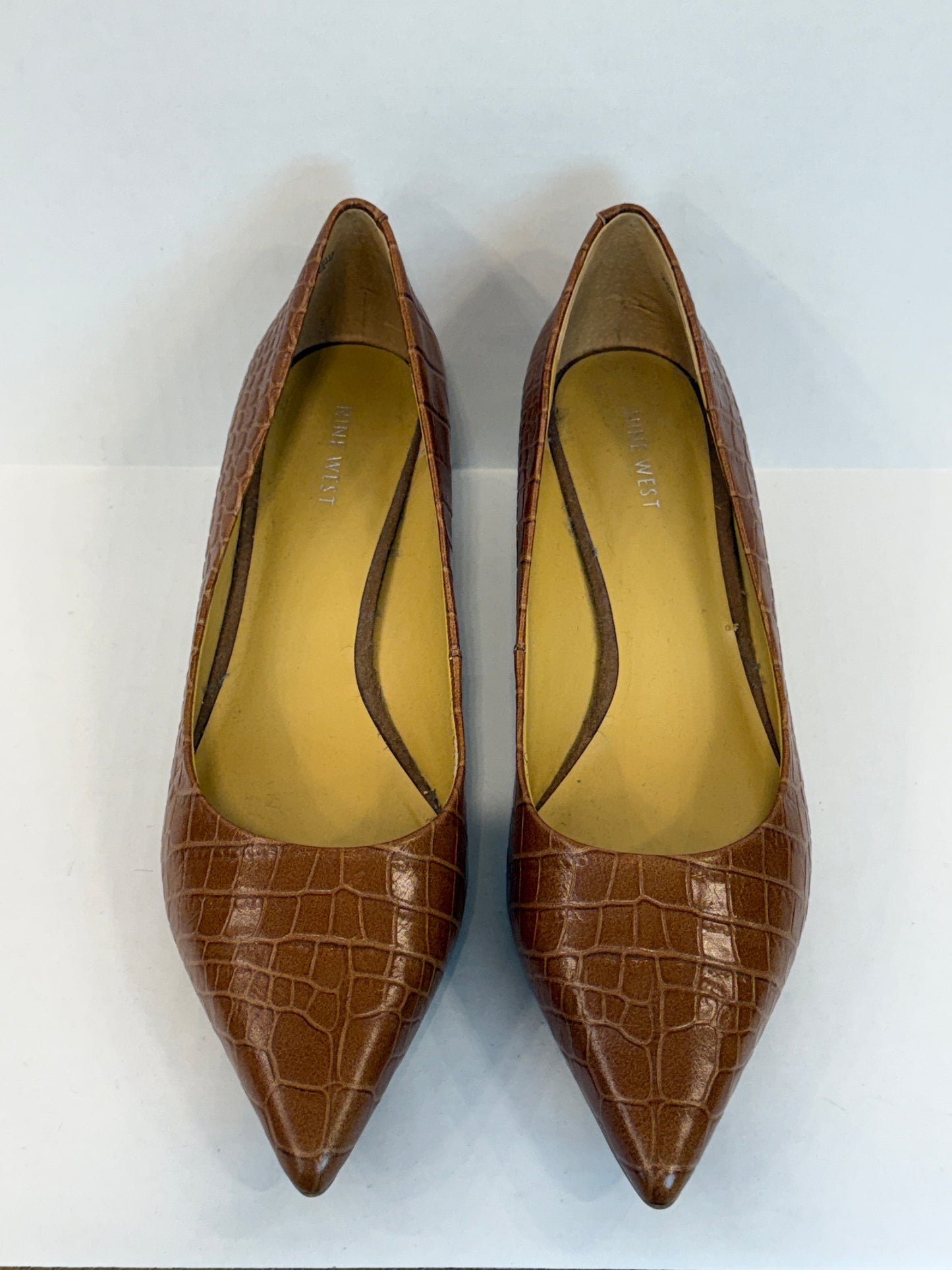 NINE WEST NWT Leather Kitty Heels Pumps/US11-EU 42
