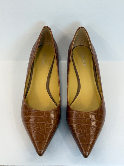 NINE WEST NWT Leather Kitty Heels Pumps/US11-EU 42