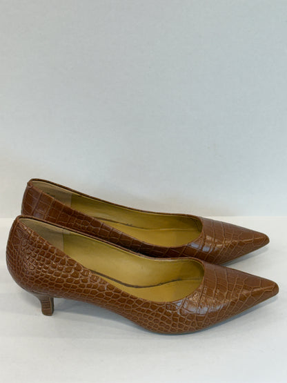 NINE WEST NWT Leather Kitty Heels Pumps/US11-EU 42