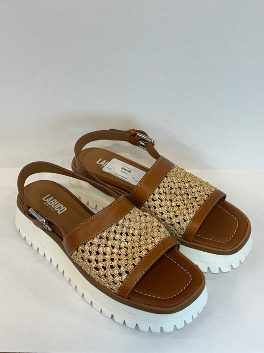 LABUCQ Leather Panama Slingback Sandals/Us10.5-EU41