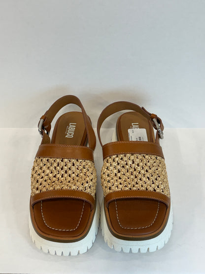 LABUCQ Leather Panama Slingback Sandals/US10.5-EU41