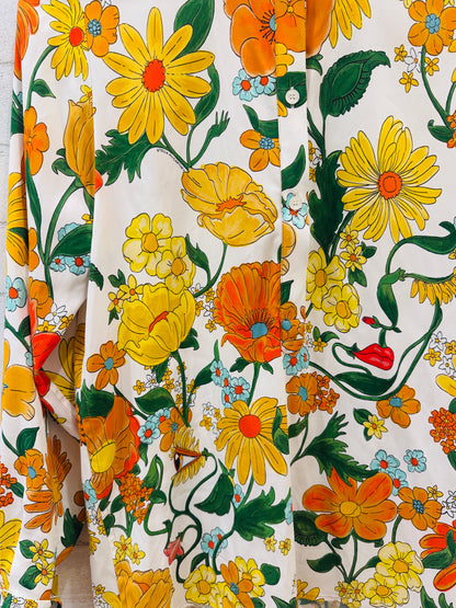 STELLA MCCARTNEY LS Floral Print Shirt / M-EU38