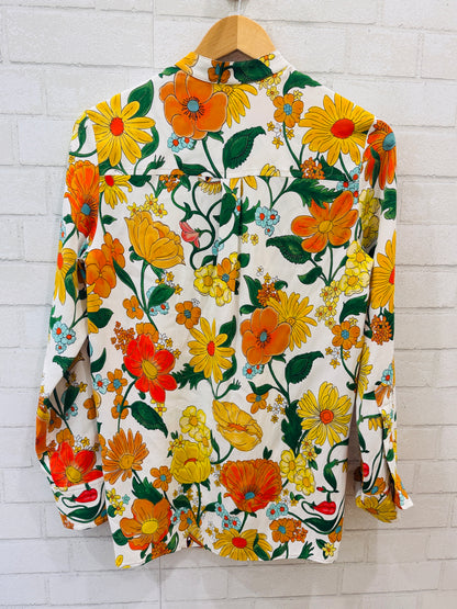 STELLA MCCARTNEY LS Floral Print Shirt / M-EU38