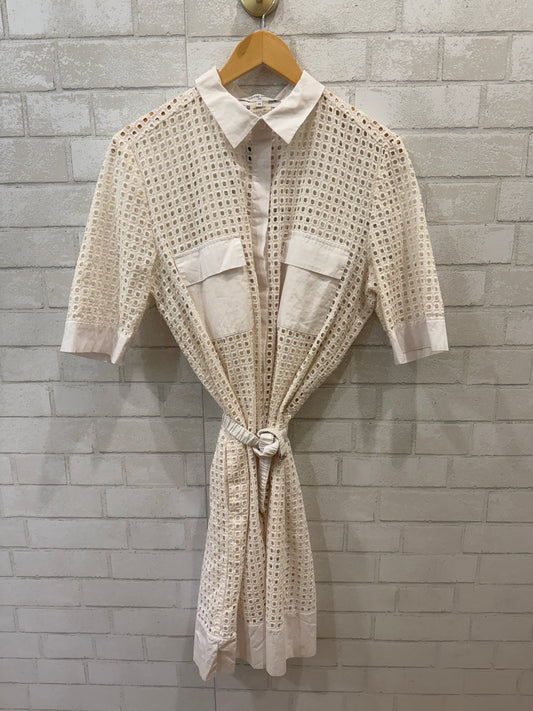 GERARD DAREL NWT Cotton Eyelet Mini Dress with Belt/ L