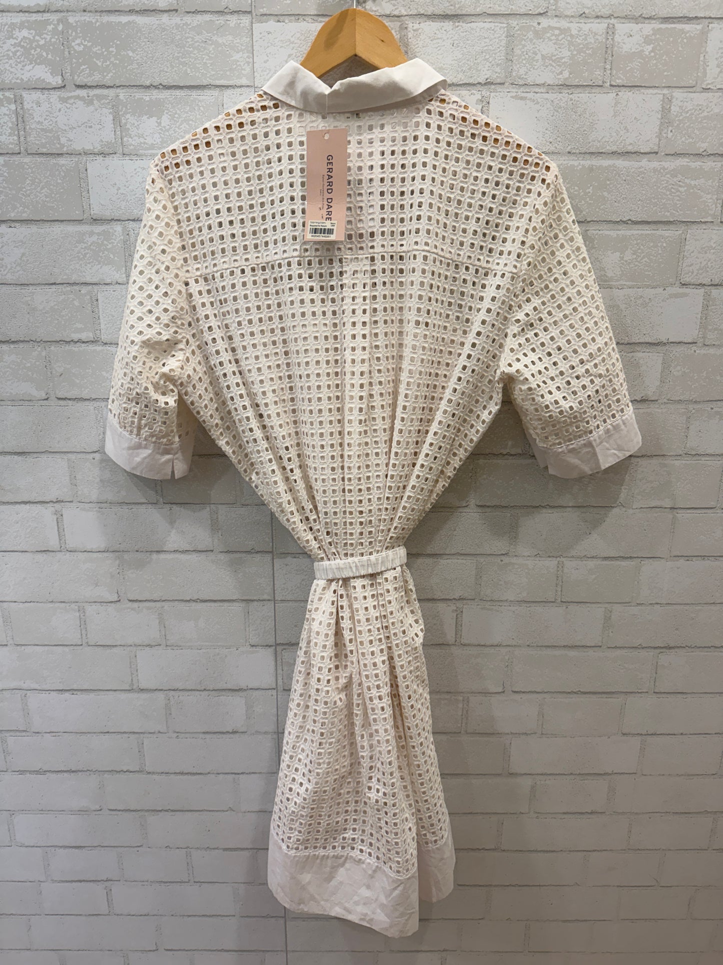 GERARD DAREL NWT Cotton Eyelet Mini Dress with Belt/ L