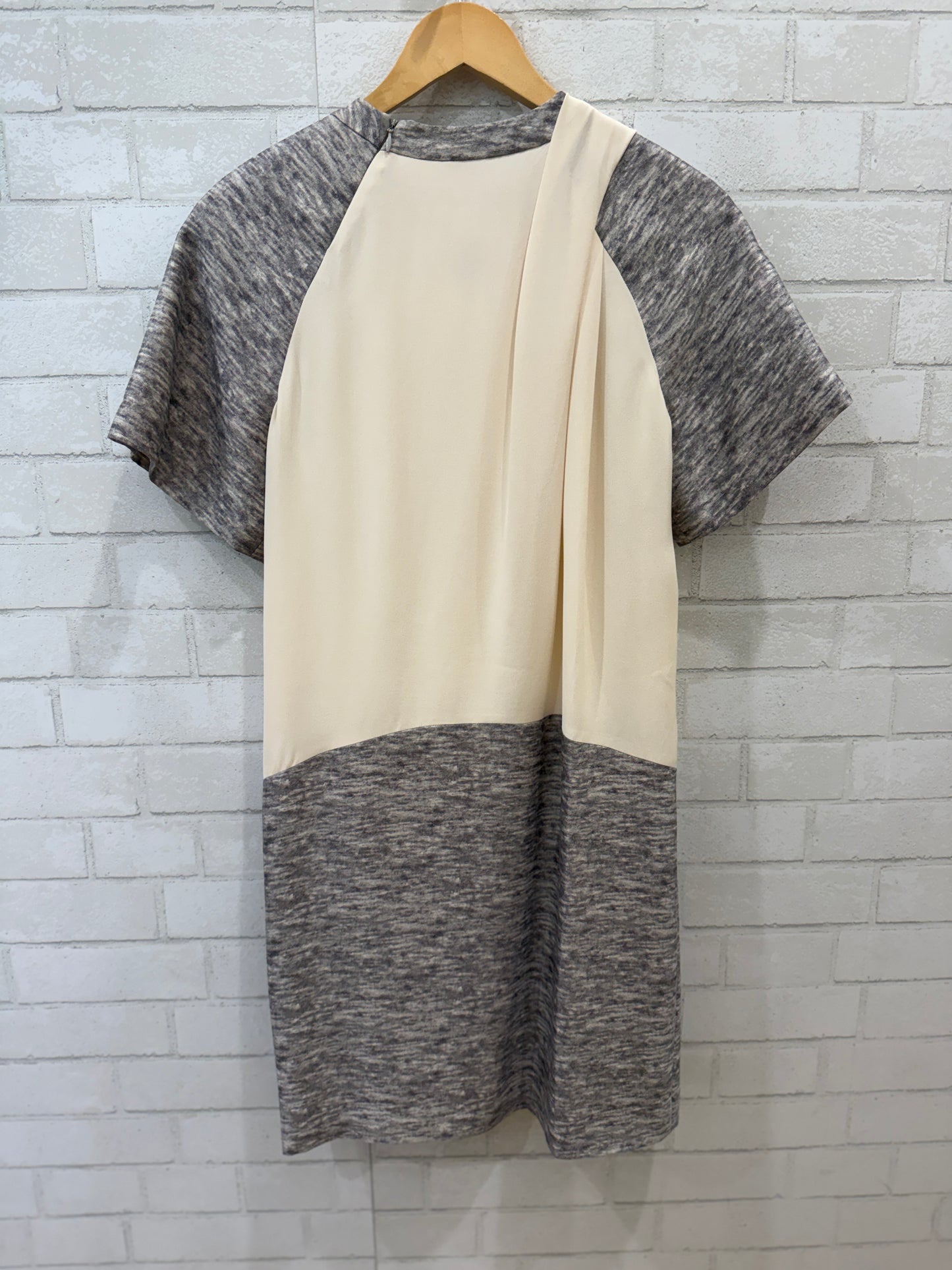 ALEXANDER WANG NWT  Silk SS Bi Material Knee Lengh Dress/S