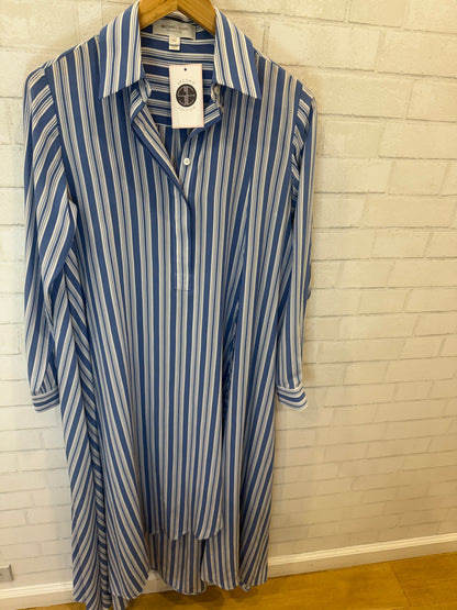 MICHAEL KORS COLLECTION LS Silk Asymmetric ShirtDress / XS