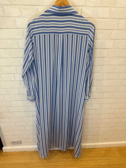 MICHAEL KORS COLLECTION LS Silk Asymmetric ShirtDress / XS