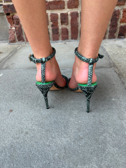 VICTORIA BECKAM Snake Sandals/6-EU37