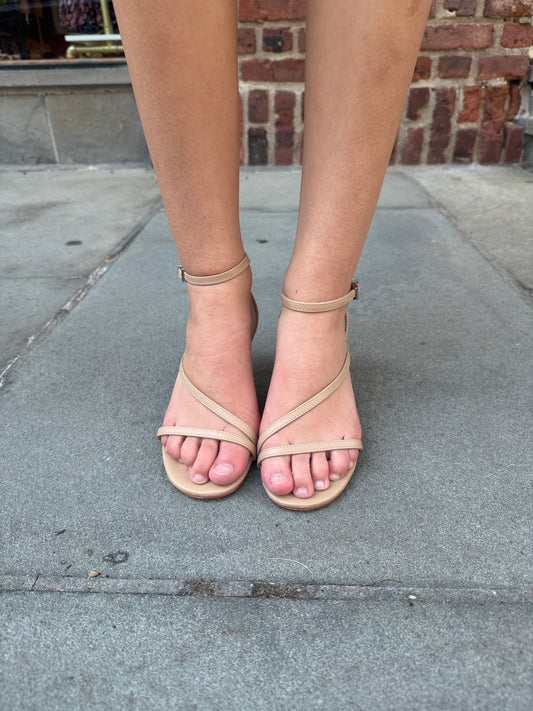 SCHUTZ Leather Mini Heels Sandals/5-EU36