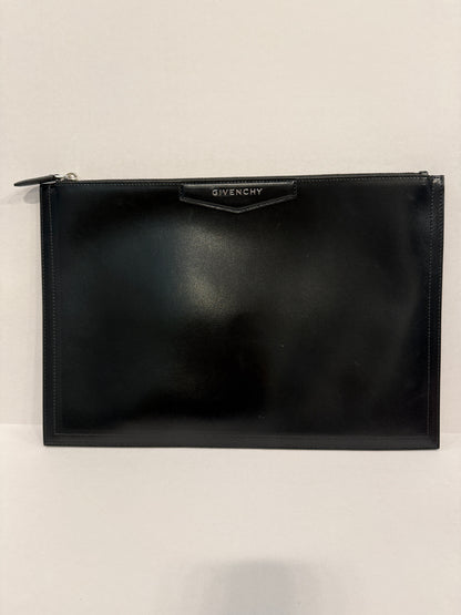 GIVENCHY NWT Antigona Pouch Large in Black Leather — Authentic Pre-Owned | Clutch