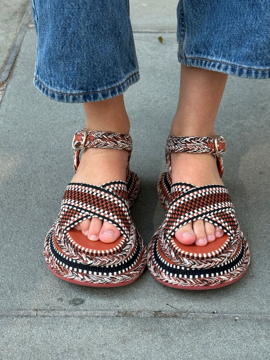 CHLOE NWT Meril Woven Platform Sandals/6-EU37