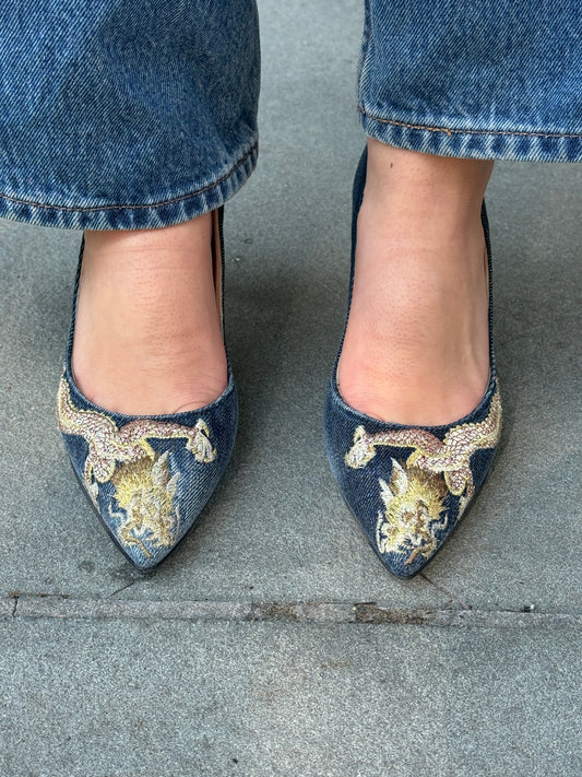 MARCODELLI NWT Denim Pump/6-EU37