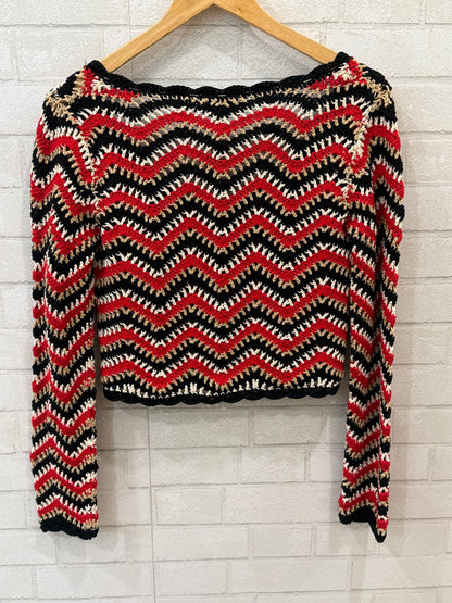 GANNI NWT Cotton Knitted LS Cardigan/S
