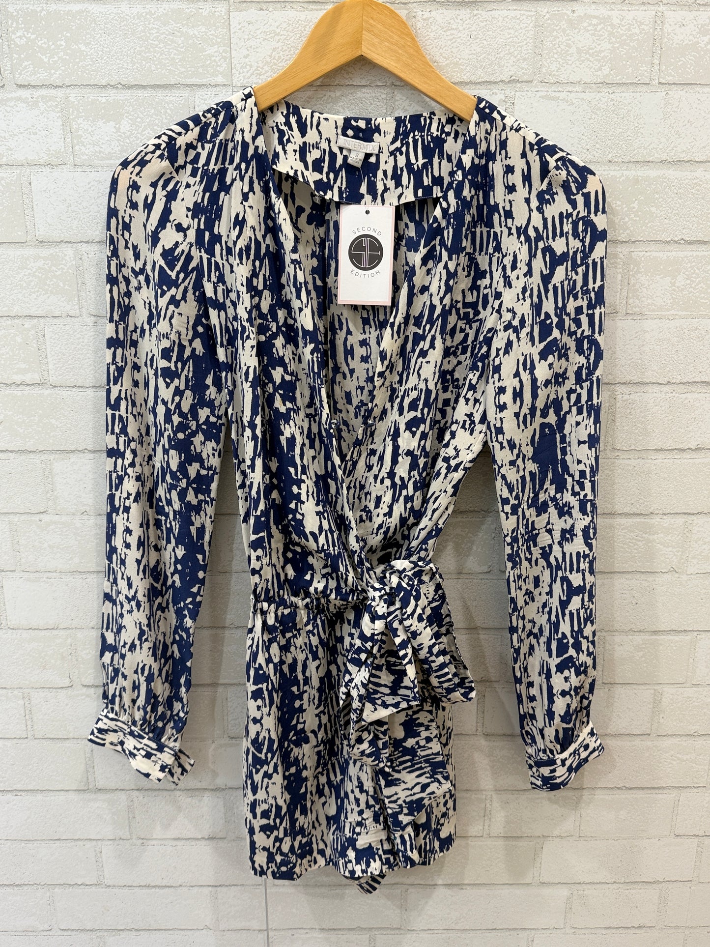 INTERMIX Silk LS Printed Romper / S