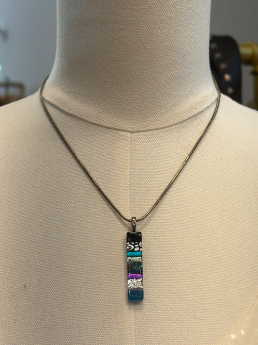 necklace with multicolor pendant