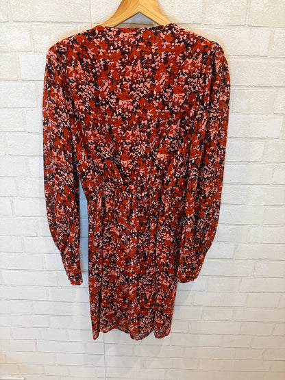 THE KOOPLES LS  Flower Print Mini Wrap Dress/M