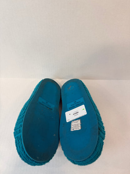 BOTTEGA VENETA Resort Sponge Terry Slide in Teal — Excellent | US5.5-EU36