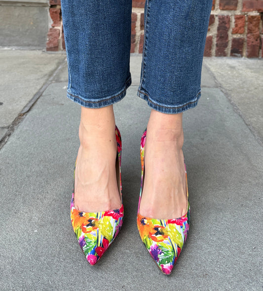 MANOLO BLAHNIK Floral HHeels Pumps/US9.5-EU40
