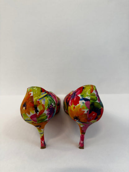 MANOLO BLAHNIK Floral HHeels Pumps/US9.5-EU40
