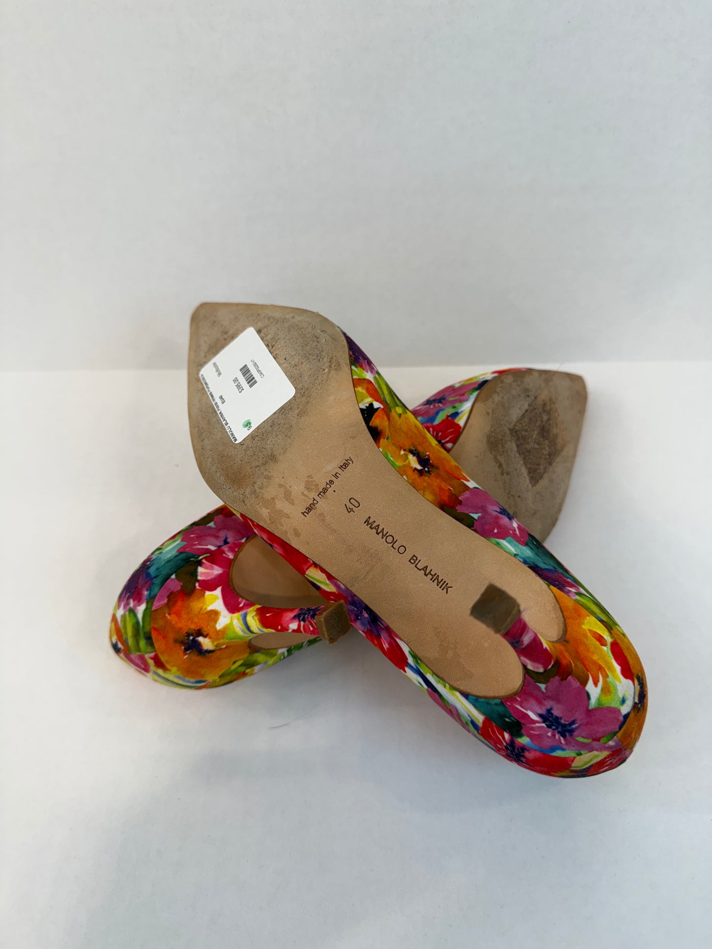 MANOLO BLAHNIK Floral HHeels Pumps/US9.5-EU40