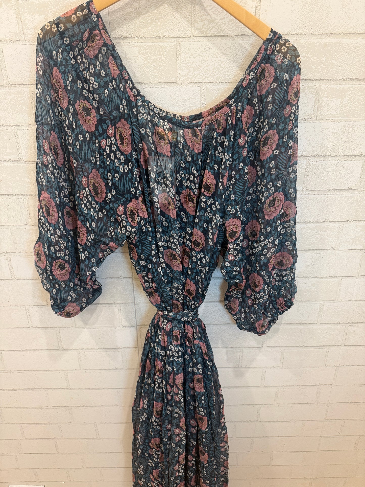 NATHALIE MARTIN  LS Lainy Flower Print Maxi Dress with Belt/S