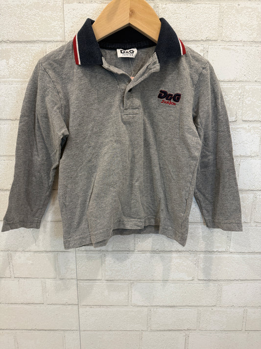 DOLCE & GABBANA Kids LS Polo Shirt / 3Y