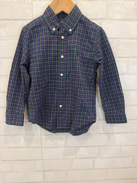 RALPH LAUREN Stripes Dress Shirt/4Y