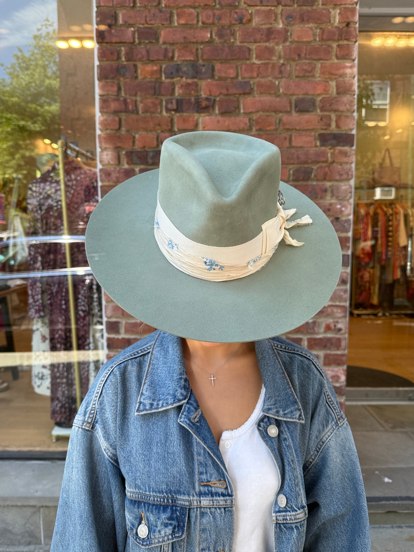 TERESSA FOGLIA NWT Felt  Fedora Hat/ 6.5