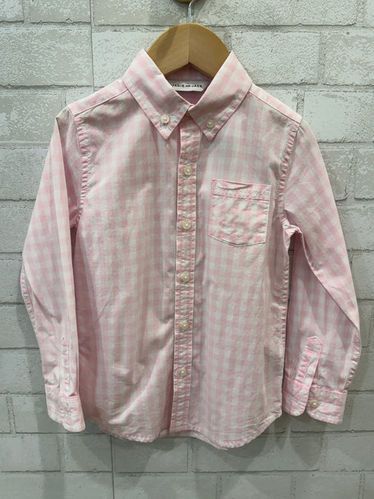 JANIE AND JACK Cotton Tartan Dress Shirt/4Y