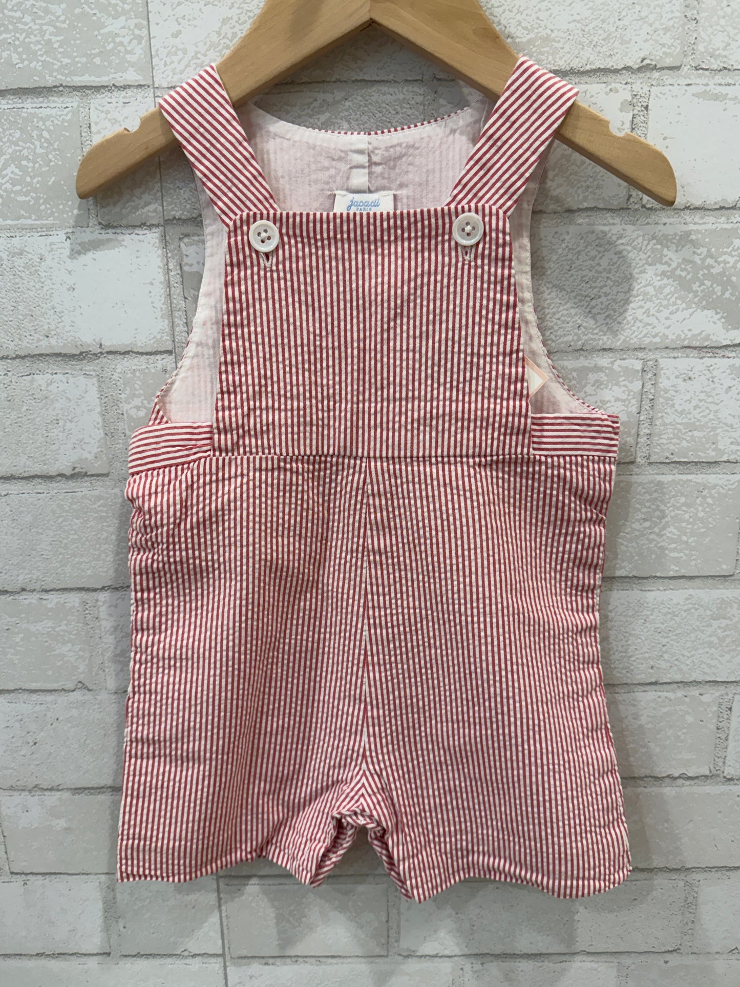 JACADI Seersucker Short Overall / 12M