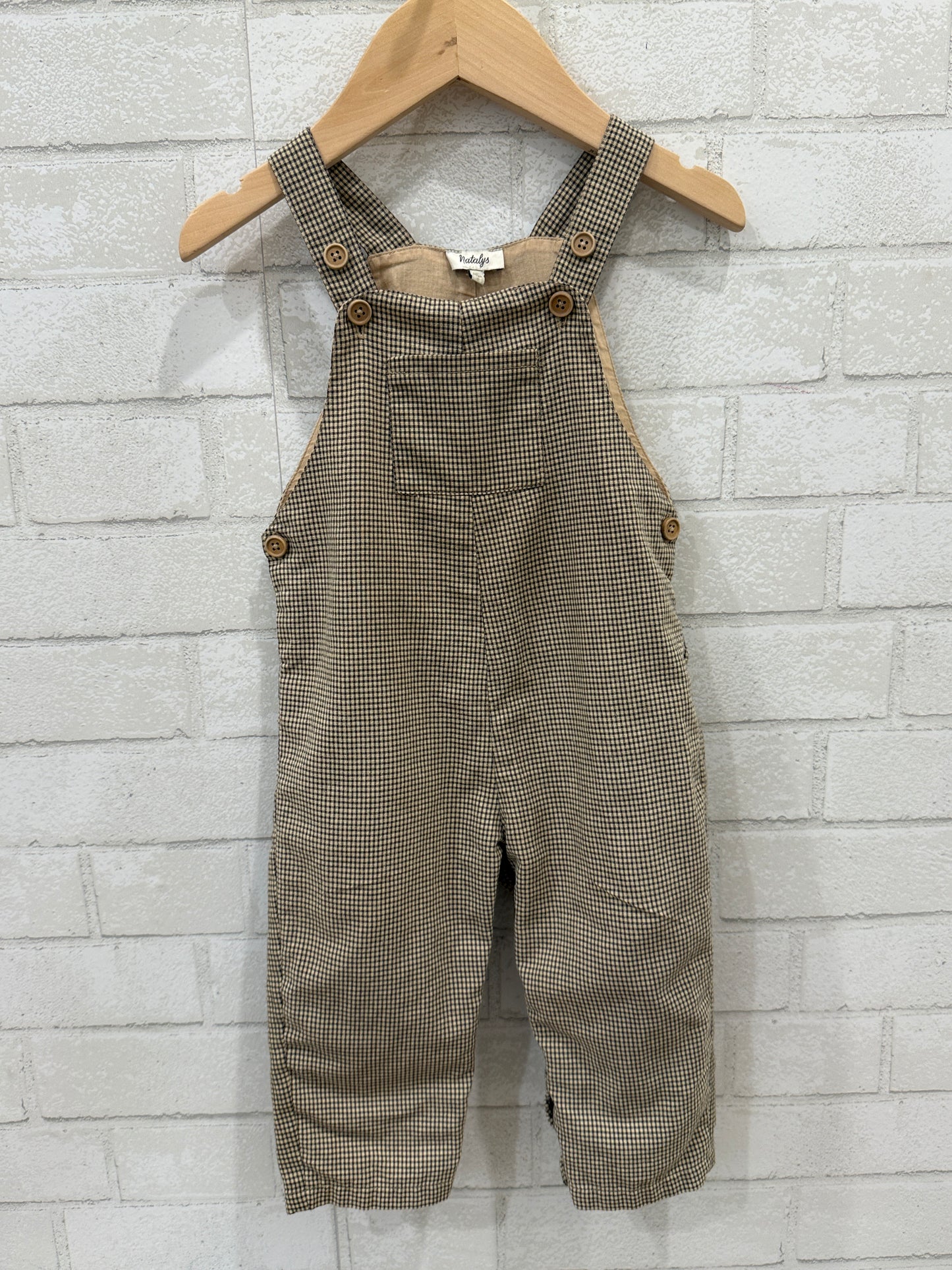 NATALYS Checkered Overalls / 18M