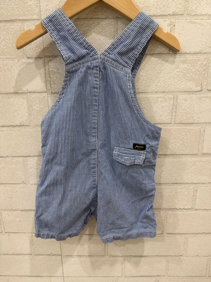 JACADI Striped Short Overalls / 12M