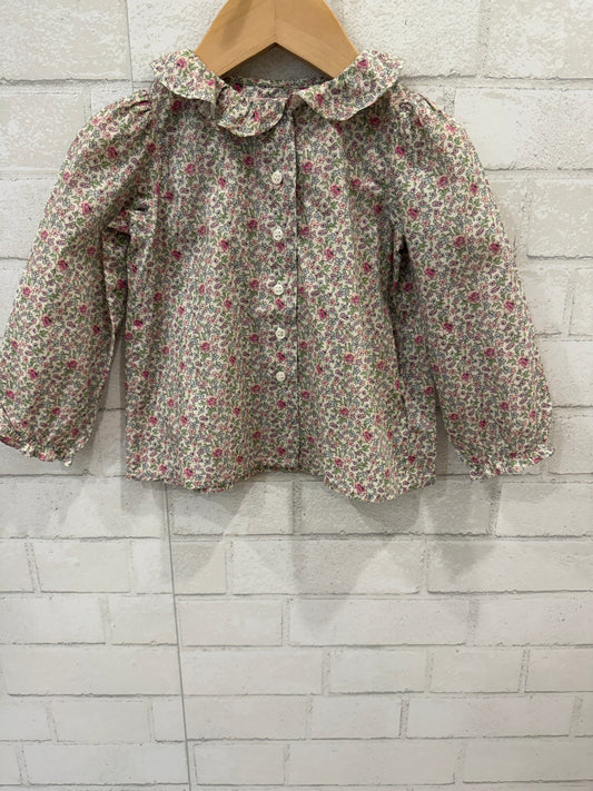 BONPOINT LS Floral Button top Blouse/ 3Y
