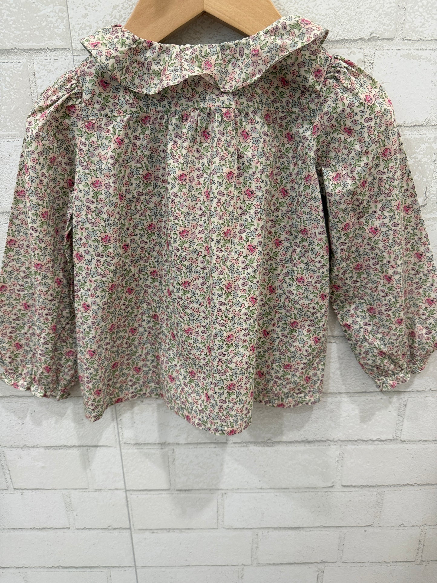 BONPOINT LS Floral Button top Blouse/ 3Y