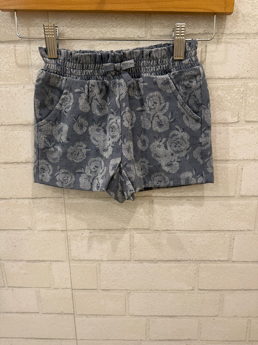 JANIE& JACK Girls Blue Floral Shorts/ 3Y