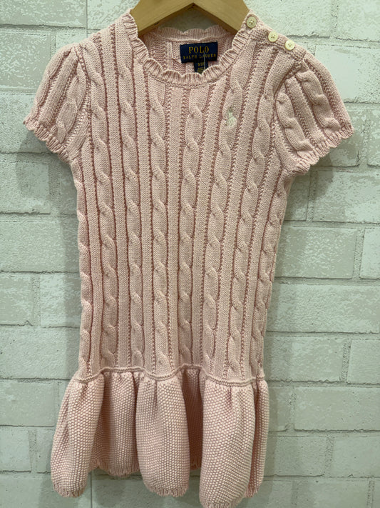 POLO RALPH LAUREN Cotton Knitted SS Dress/3Y