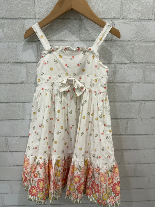 TAHARI Flower Print Sleeveless Dress/4Y