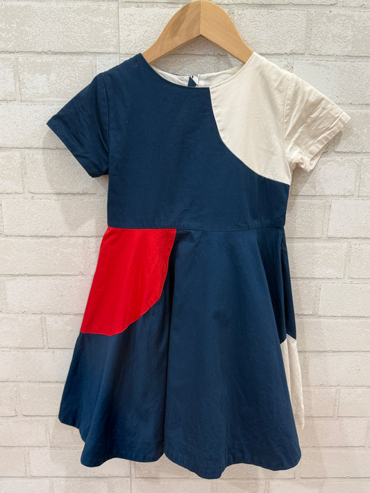 JACADI SS Color Block Dress/6Y