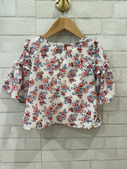 JANIE AND JACK NWT Flower Print Blouse/7Y