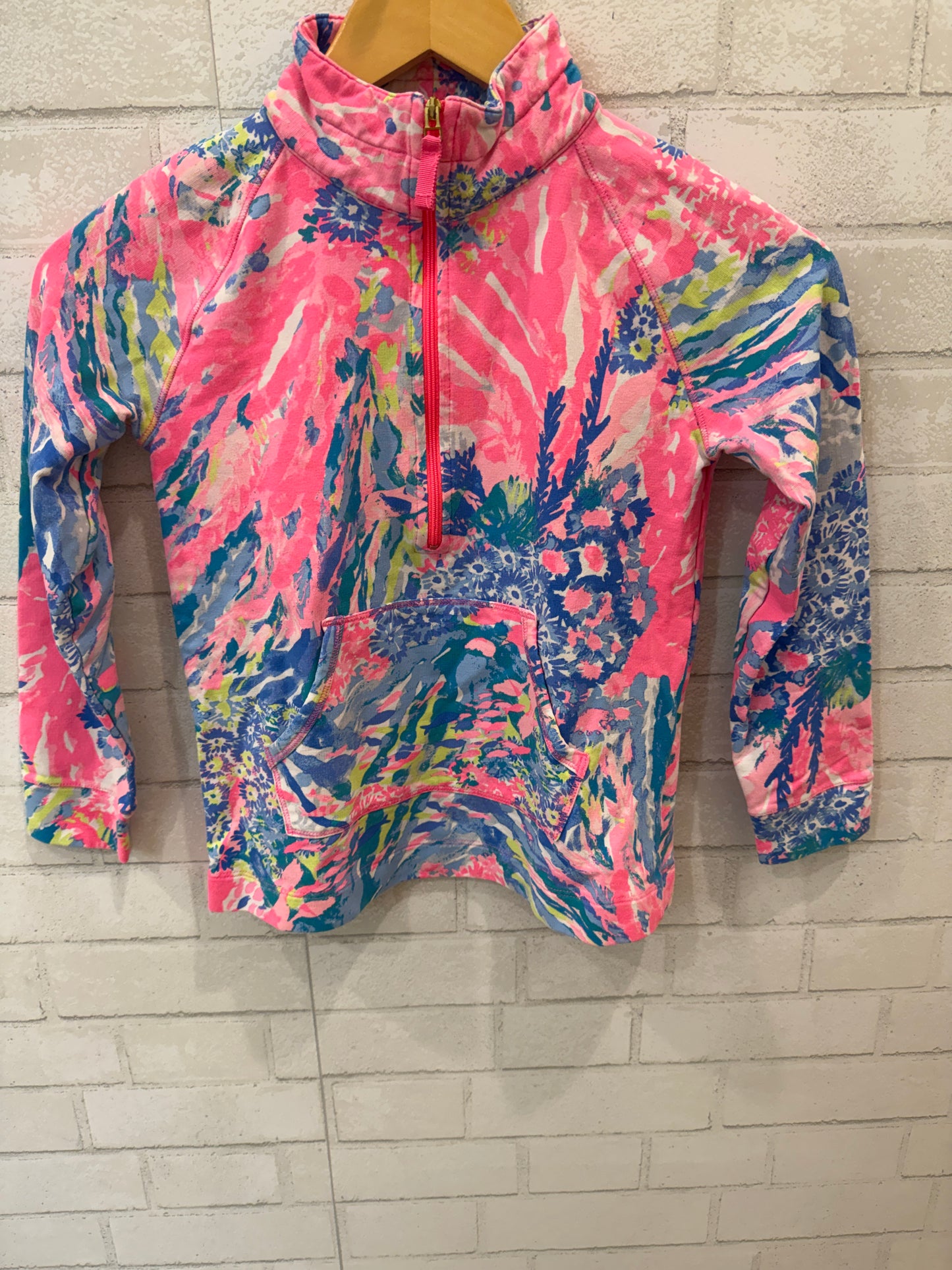 LILLY PULITZER LS Zip Popover Shirt /8-10