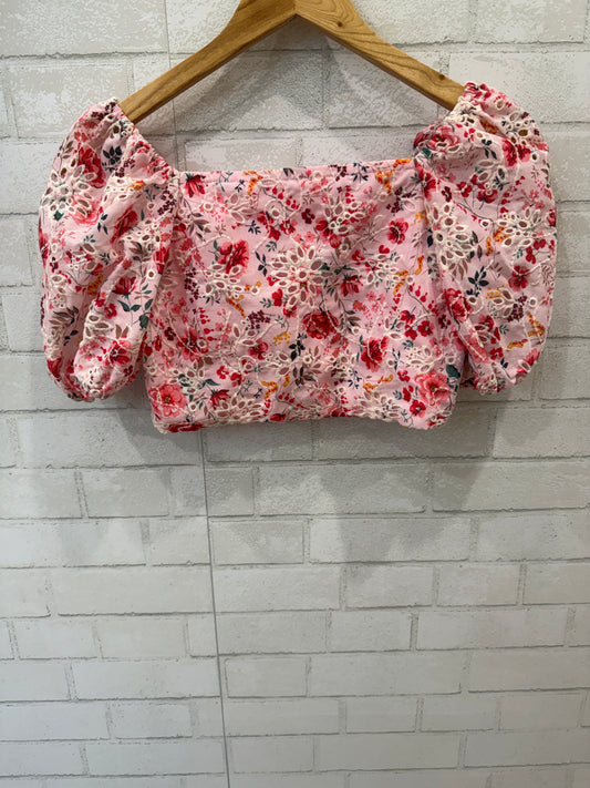BARDOT JUNIOR SS Floraln Print Crop Blouse / 14Y