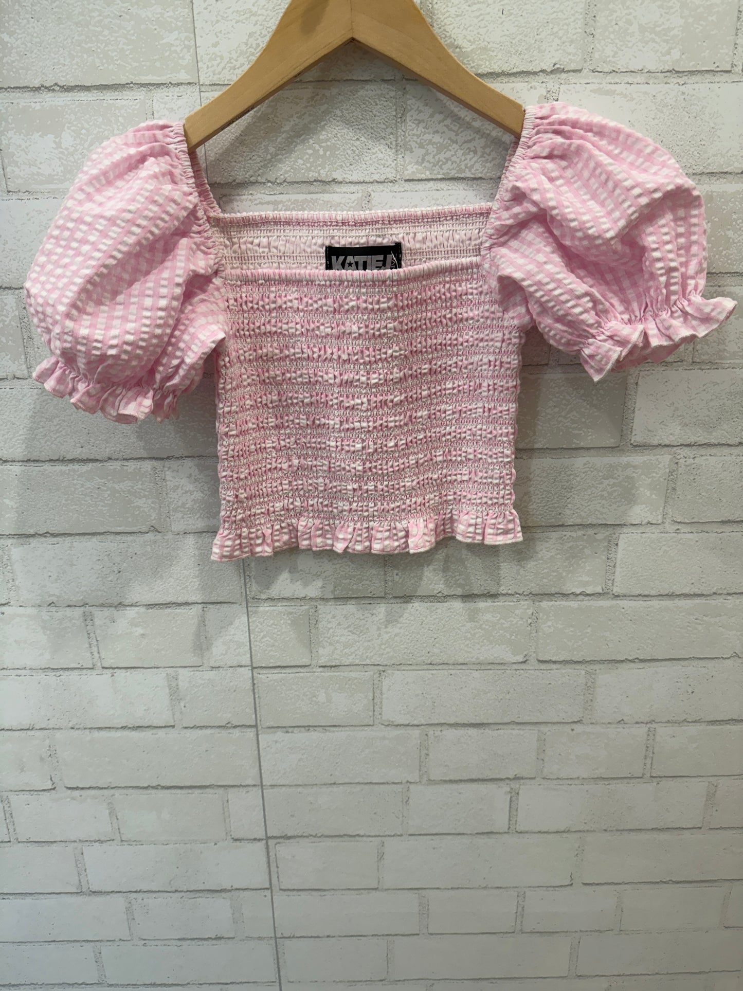 KATIEJ Smocked Crop Top/12Y-L