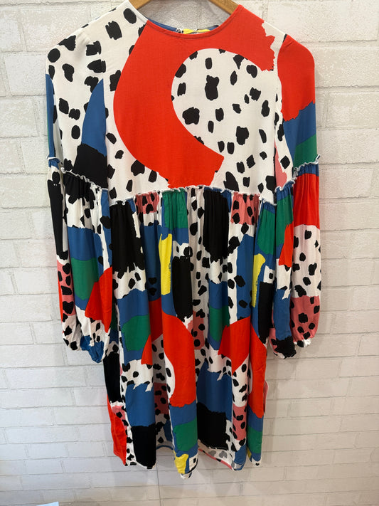 STELLA MCCARTNEY NWT Abstract Print Multicolor Dress LS / 12Y