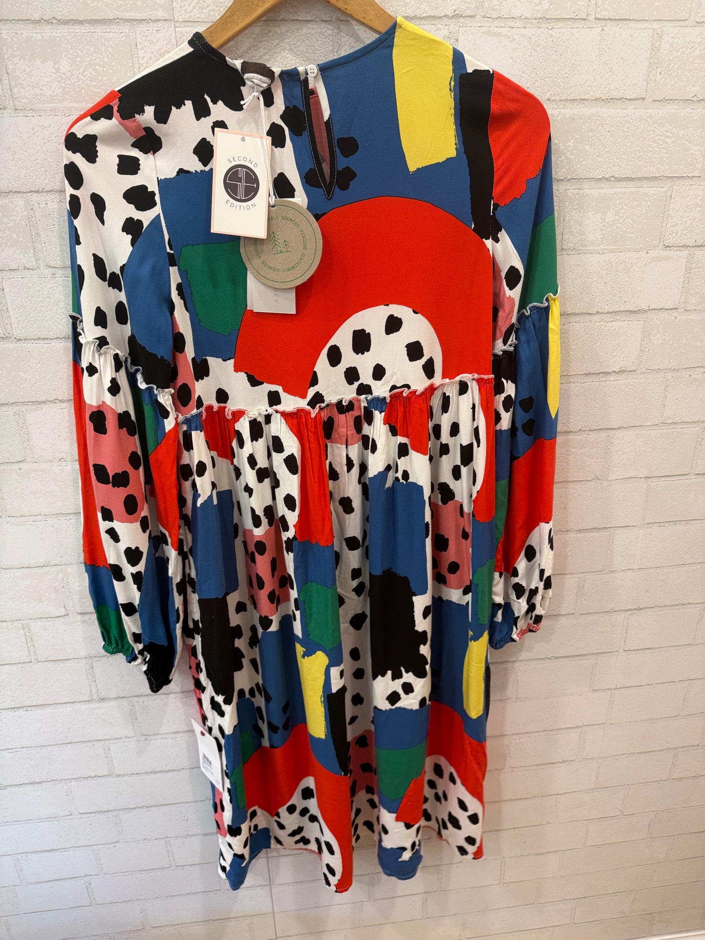 STELLA MCCARTNEY NWT Abstract Print Multicolor Dress LS / 12Y